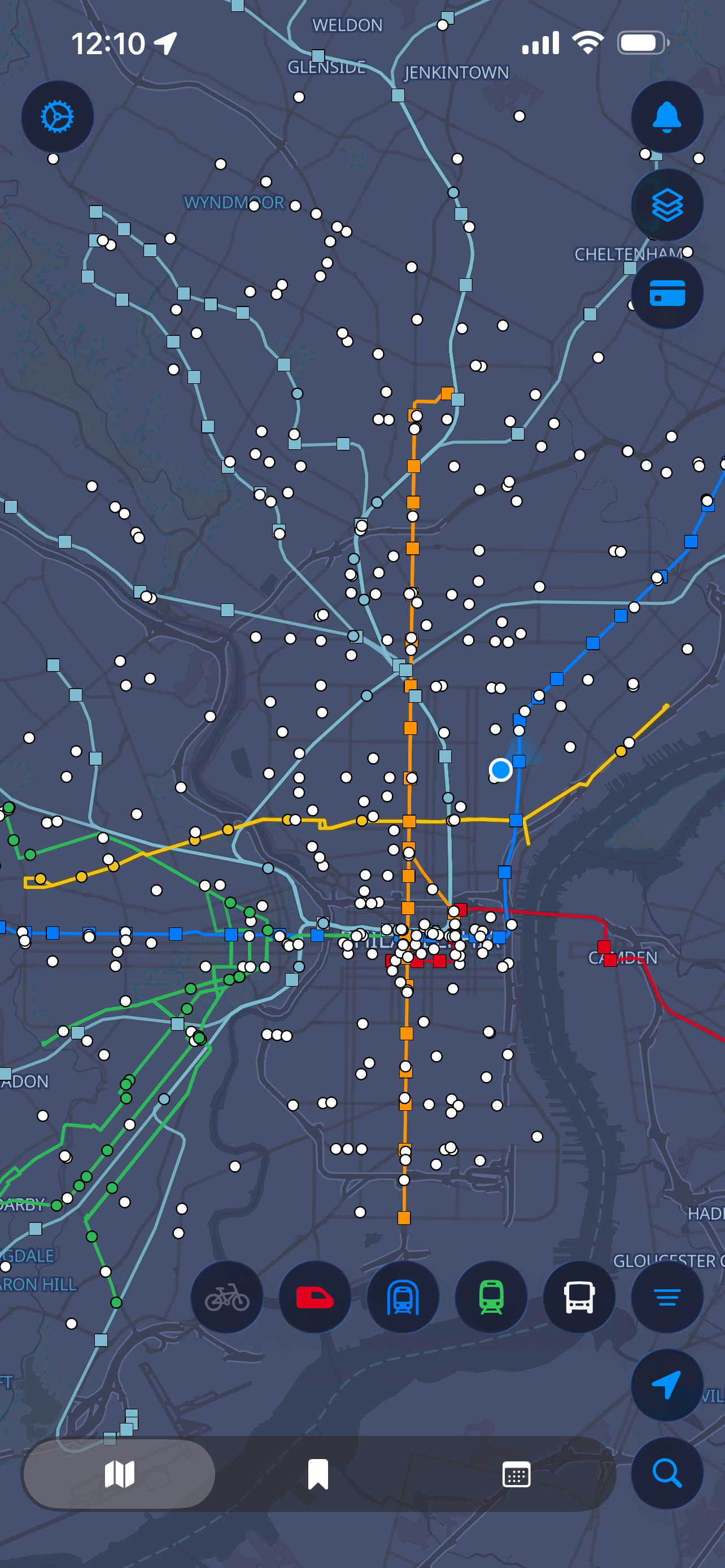 Route Radar live map